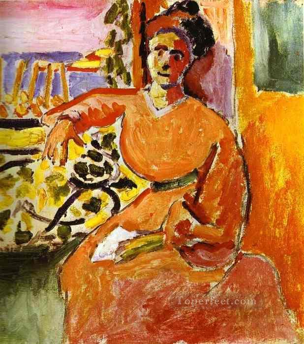A Woman Sitting before the Window 1905 Fauvist Oil Paintings